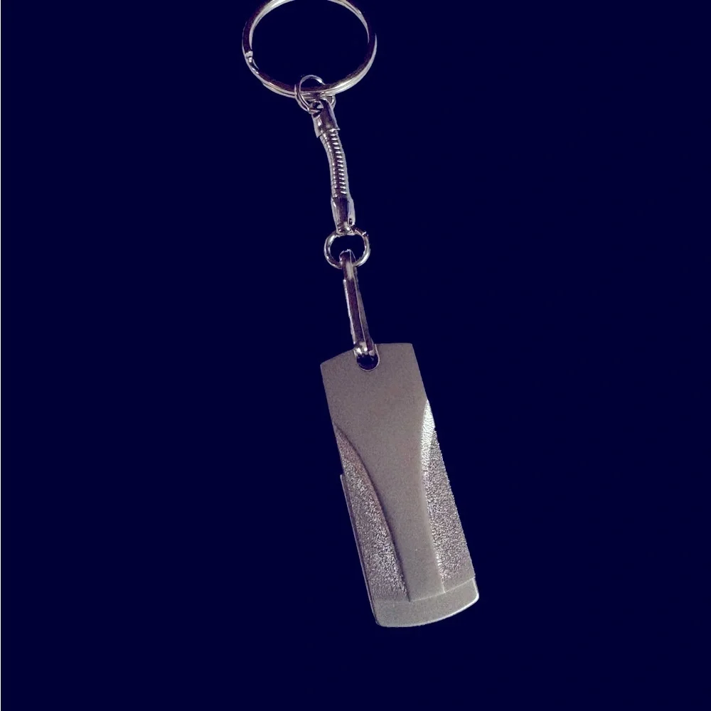 Silver USB Flash‎ Drive Keychain